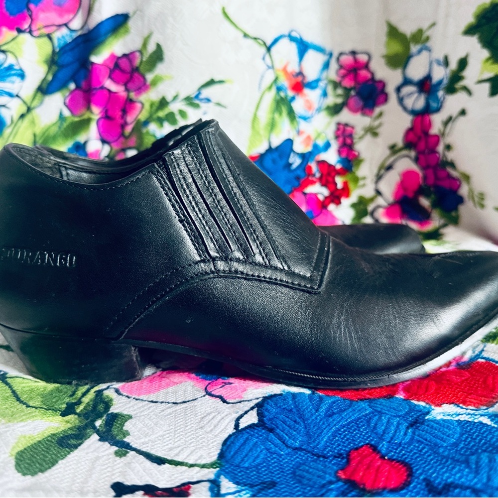 Durango Black Leather Ankle Booties